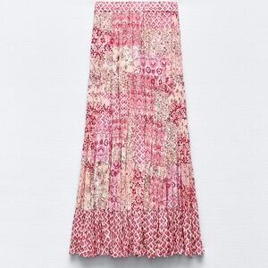 NWT Zara Long Printed Skirt